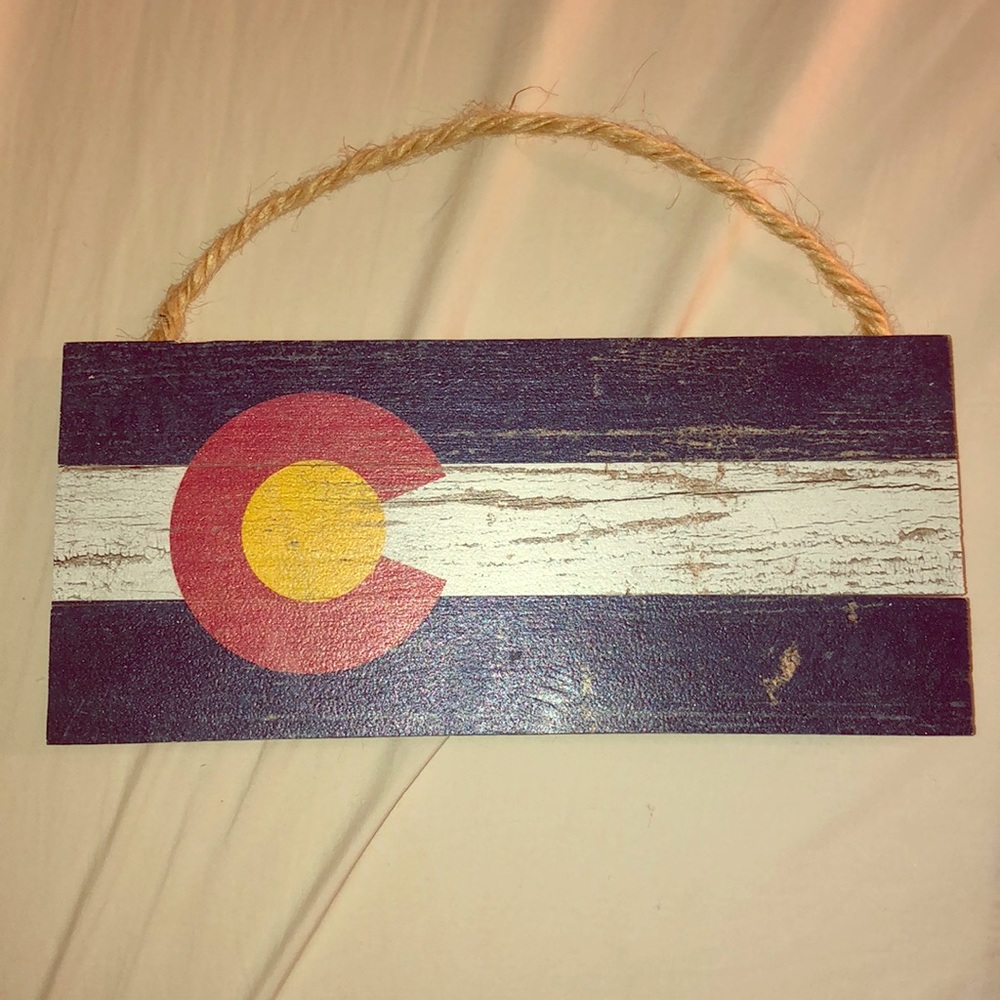 Wooden Colorado Flag Wall Decor